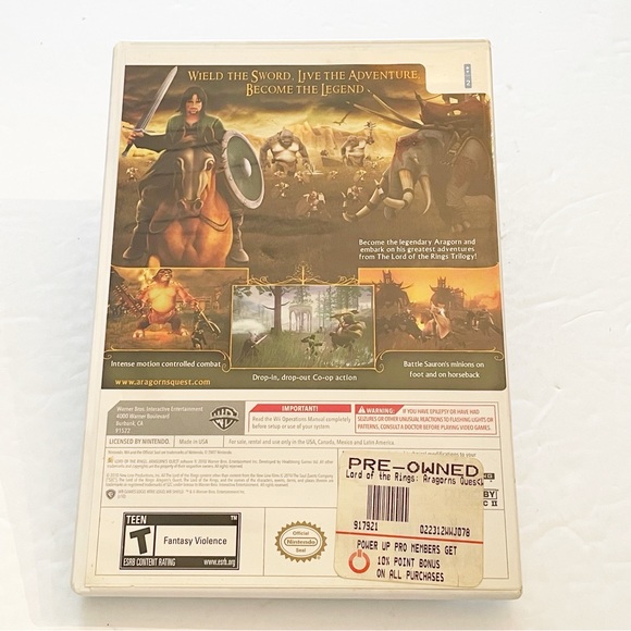 Nintendo Wii Lord of the Rings: Aragorn’s Quest DVD Video Game - Picture 2 of 3